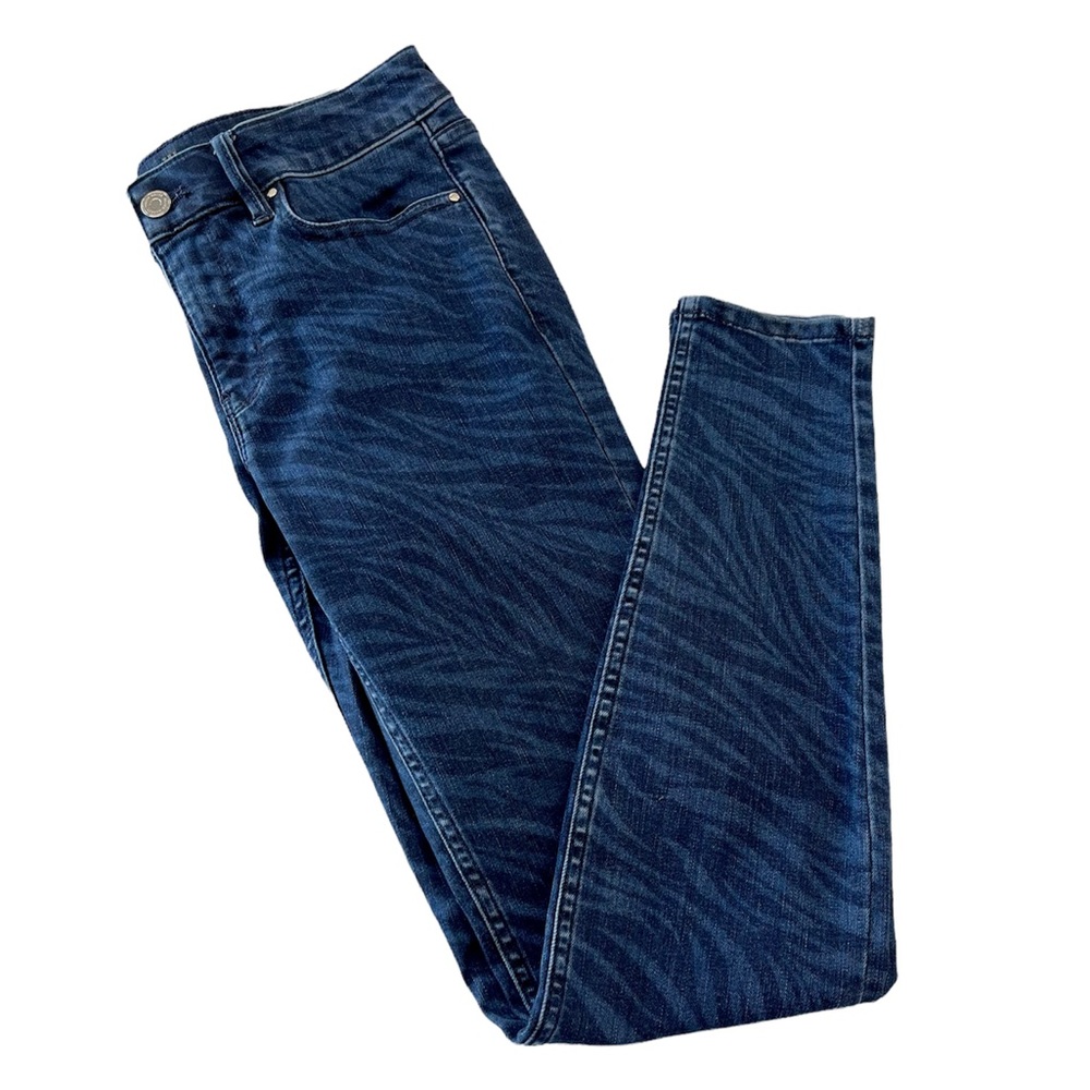 WHBM Mid-Rise Skinny Ankle Zahara Zebra Jeans Women’s Size 4